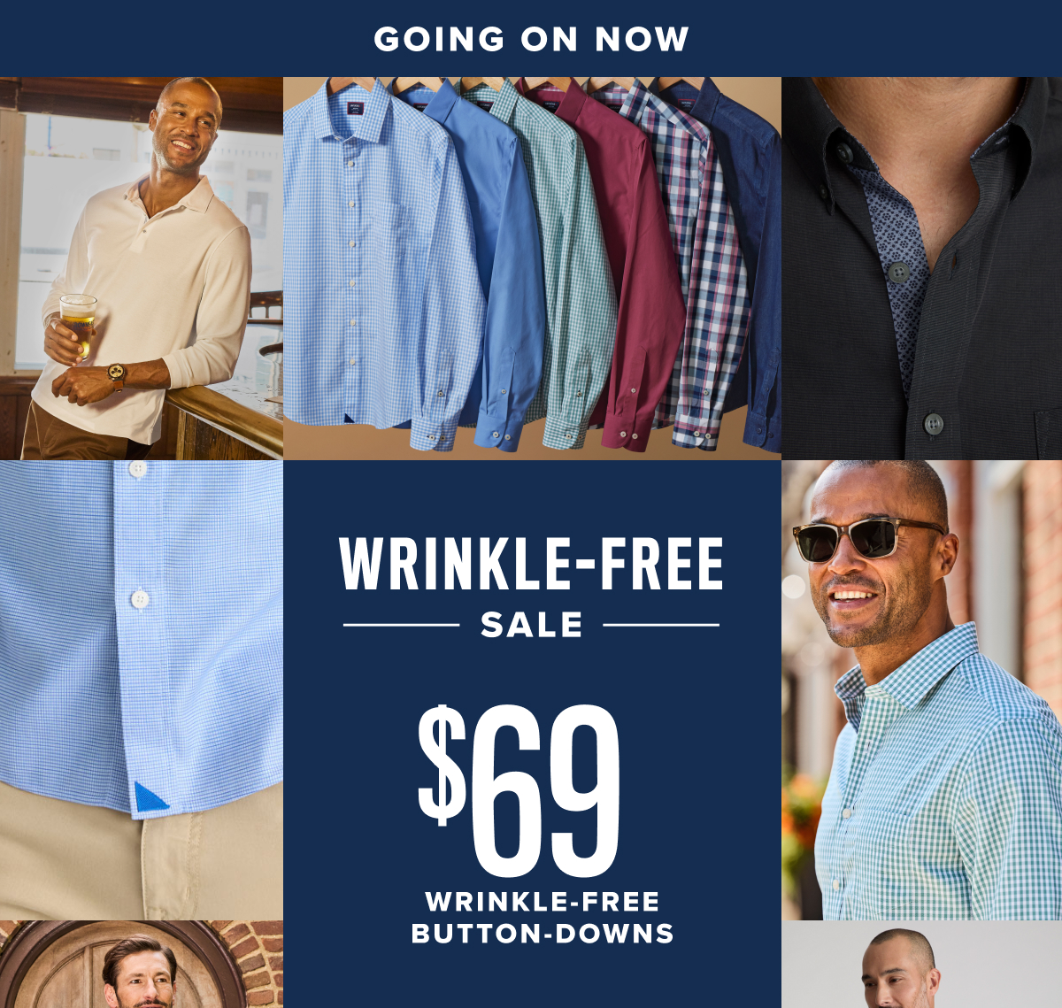 Say goodbye to ironing with UNTUCKit’s Wrinkle-Free Collection, designed for the man who values both style and convenience. Our wrinkle-free button-down shirts and polos are crafted to keep you looking sharp all day long, with fabrics that resist creasing and stay crisp throughout your busy schedule. Whether you’re working in the office, traveling, or enjoying a casual weekend, these shirts ensure you look polished without the hassle of an iron. Say goodbye to ironing with UNTUCKit’s Wrinkle-Free Collection, designed for the man who values both style and convenience. Our wrinkle-free button-down shirts and polos are crafted to keep you looking sharp all day long, with fabrics that resist creasing and stay crisp throughout your busy schedule. Whether you’re working in the office, traveling, or enjoying a casual weekend, these shirts ensure you look polished without the hassle of an iron.