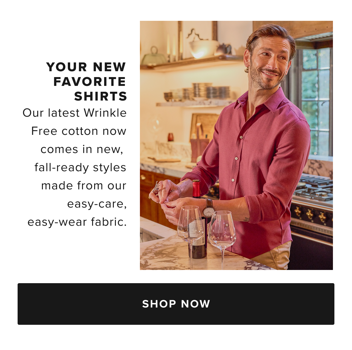 The UNTUCKit Wrinkle-Free shirts are not just easy to care for—they’re designed to keep you looking fresh and put-together, no matter where the day takes you. With our wrinkle-free technology, these shirts stay smooth, even after long hours of wear or packing in your suitcase. Our collection offers both timeless and contemporary designs, with a variety of colors and patterns to suit your personal style.