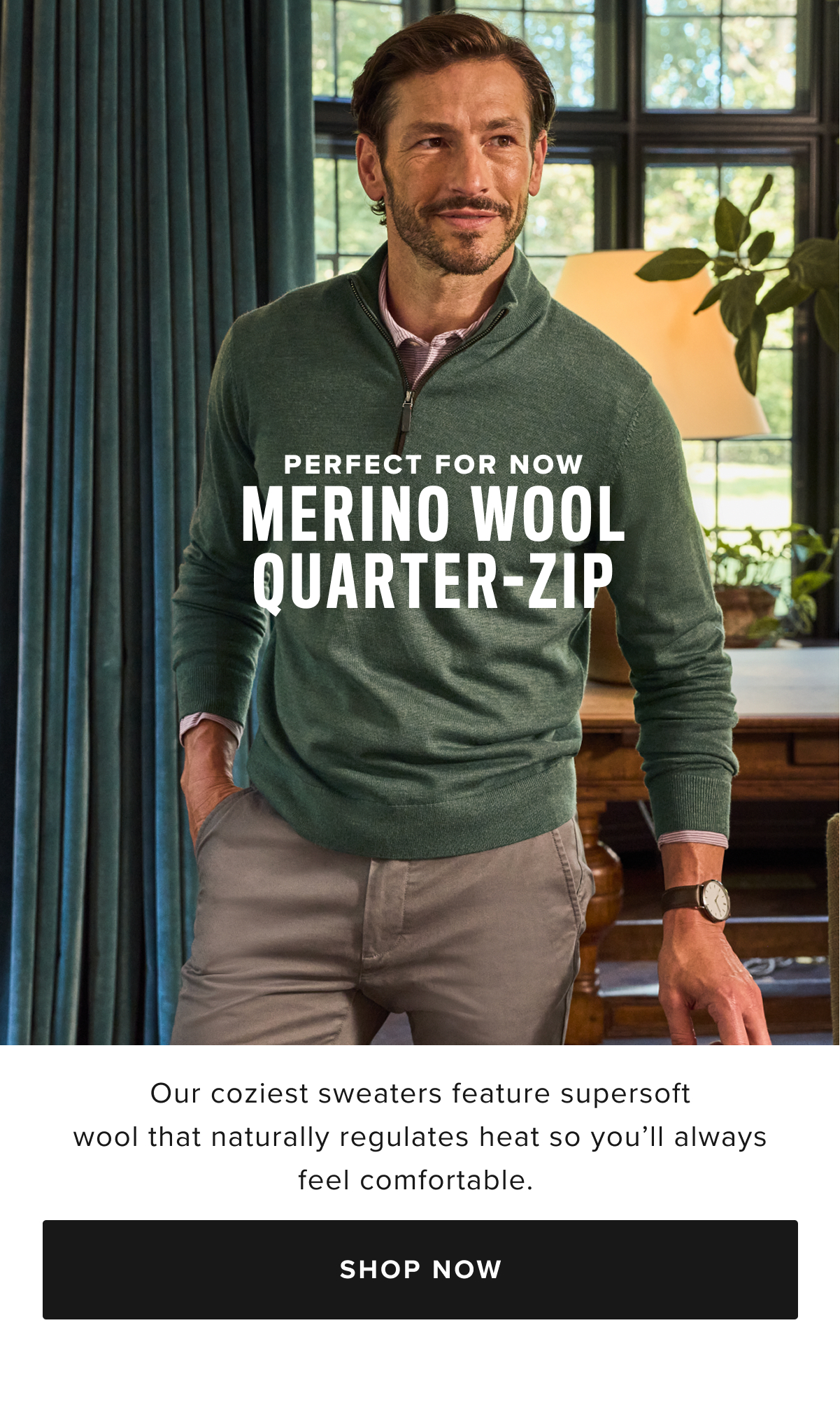 Perfect For Now: Merino Wool Quarter-Zip Perfect For Now: Merino Wool Quarter-Zip