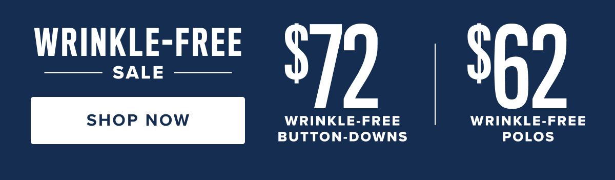 Wrinkle-Free Sale On Now