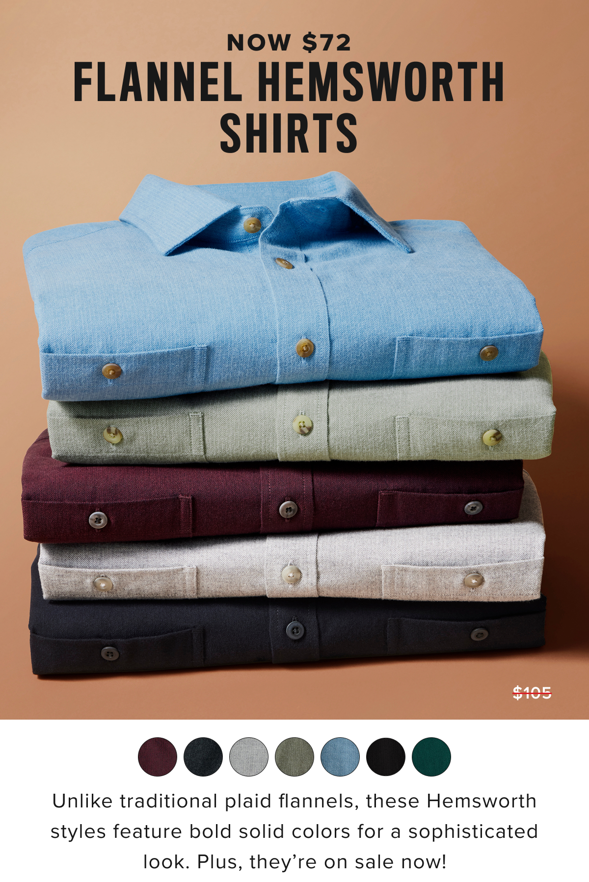 Flannel Hemsworth Shirts Now $72