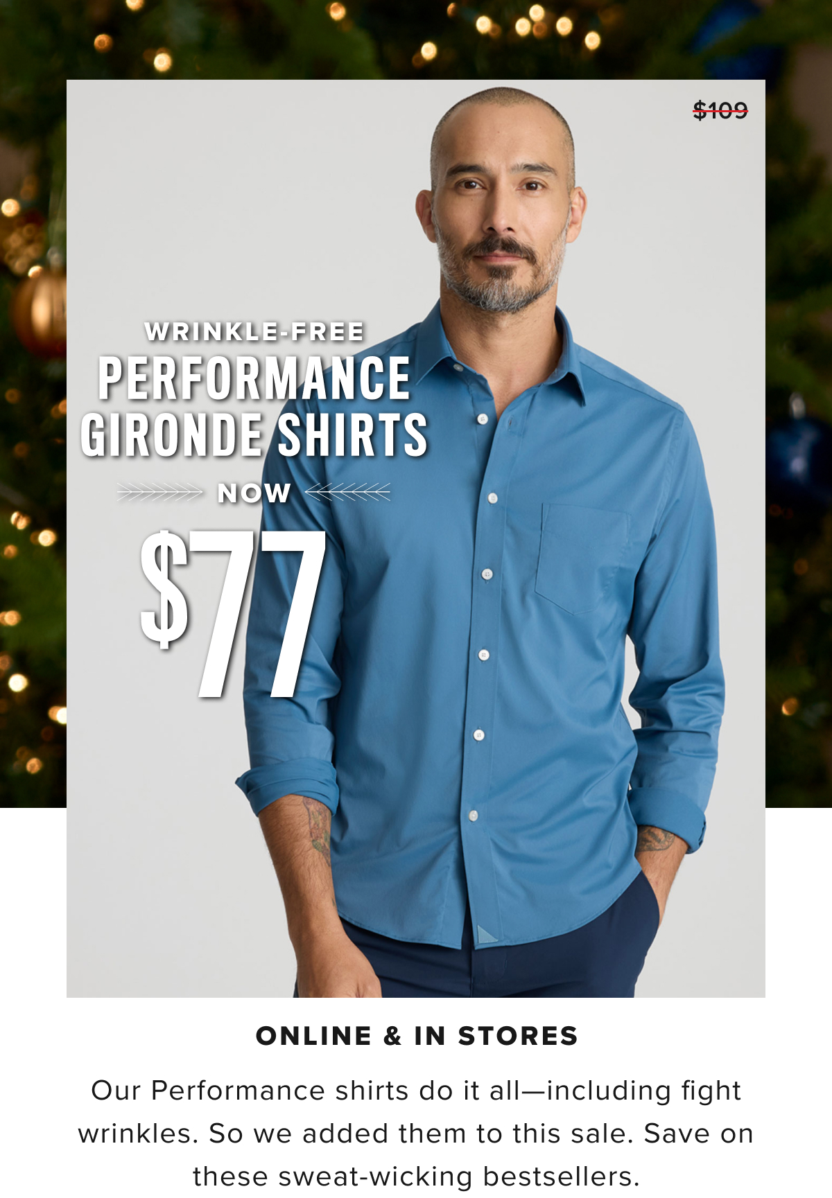 Wrinkle-Free Performance Gironde Shirts Now $77