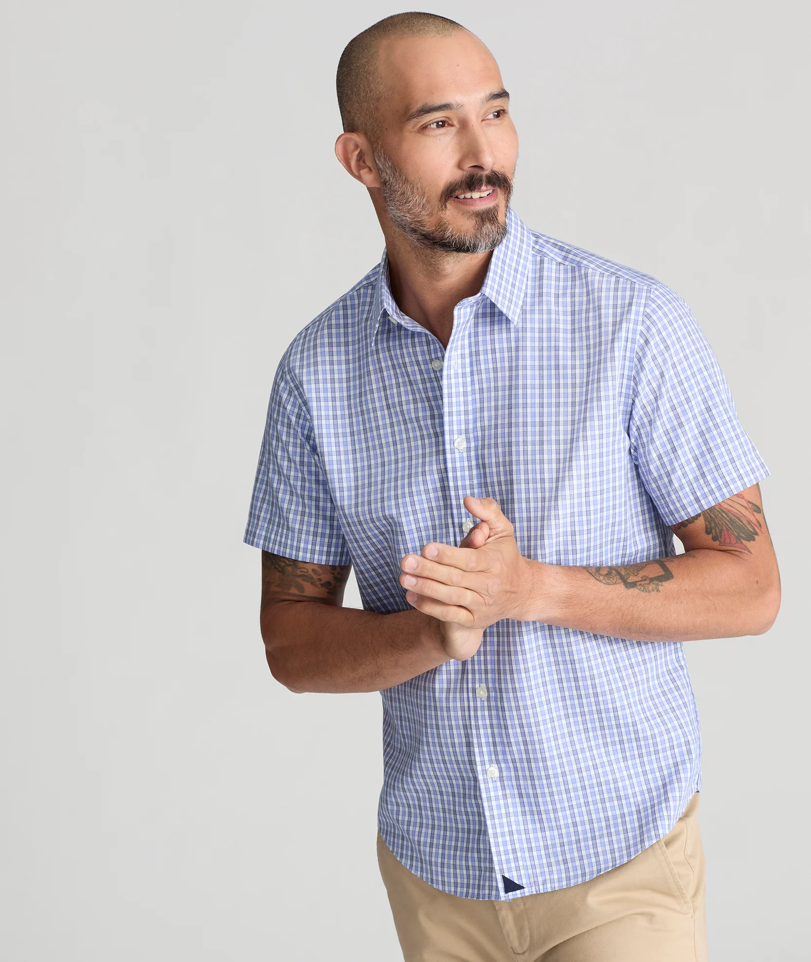 Image of Wrinkle-Free Short-Sleeve Dante Shirt
