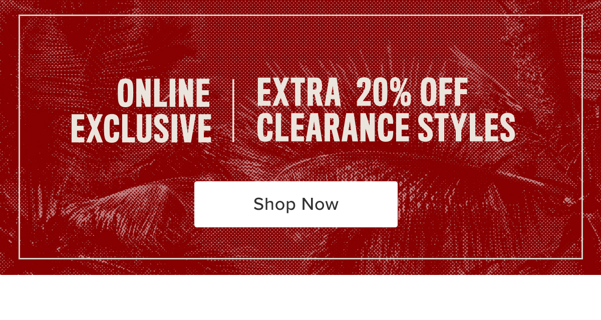 Extra 20% off clearance styles