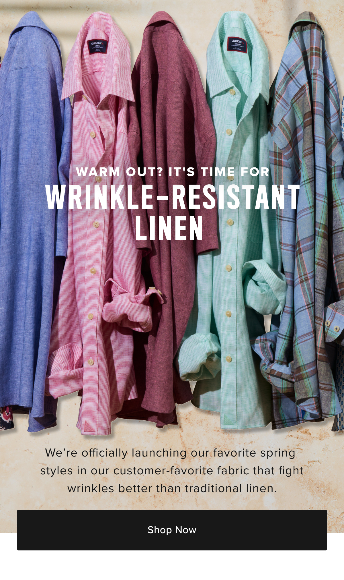 Warm Out? It's time for Wrinkle-Resistant Linen