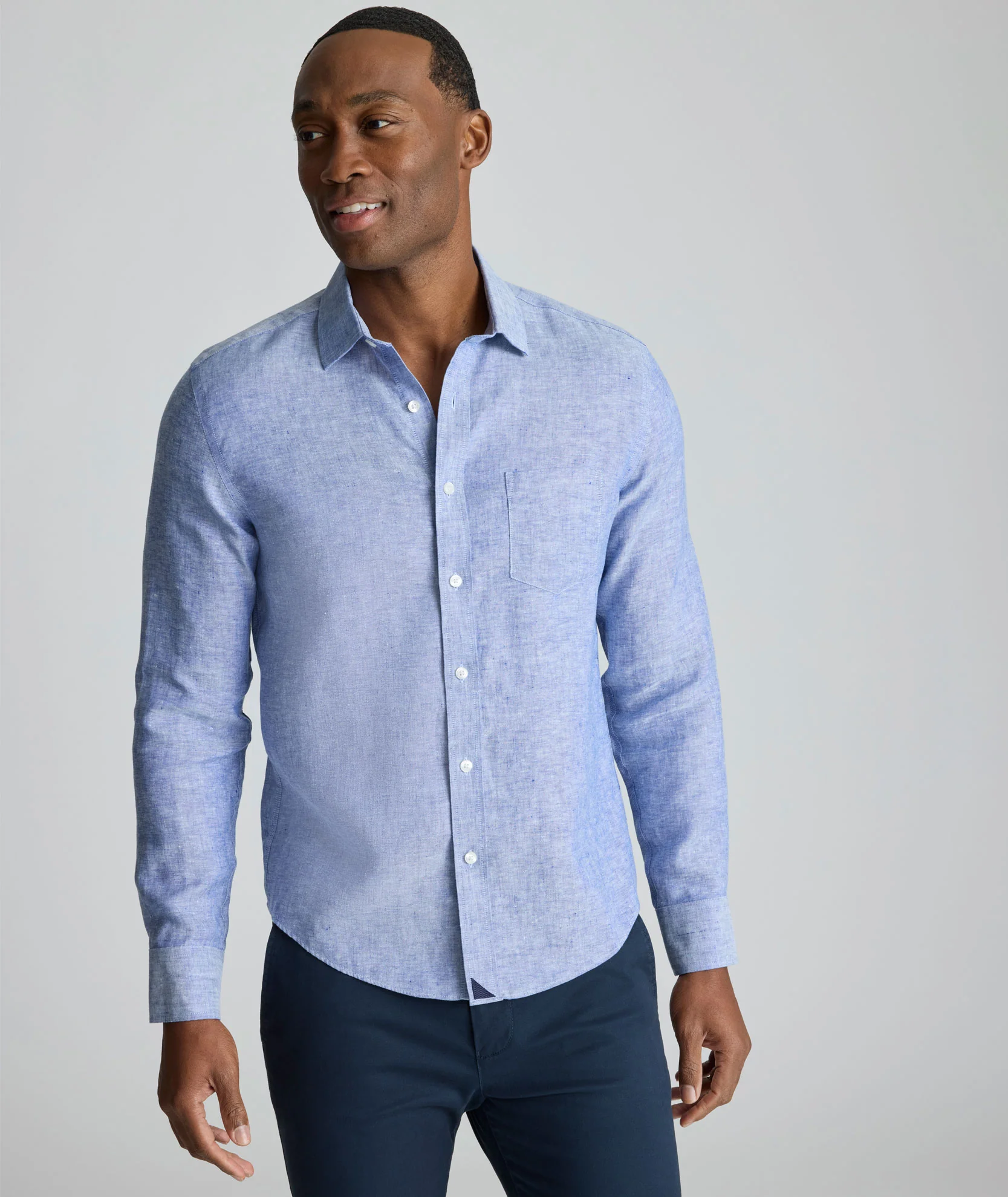 Image of Wrinkle-Resistant Linen Vin Santo Shirt