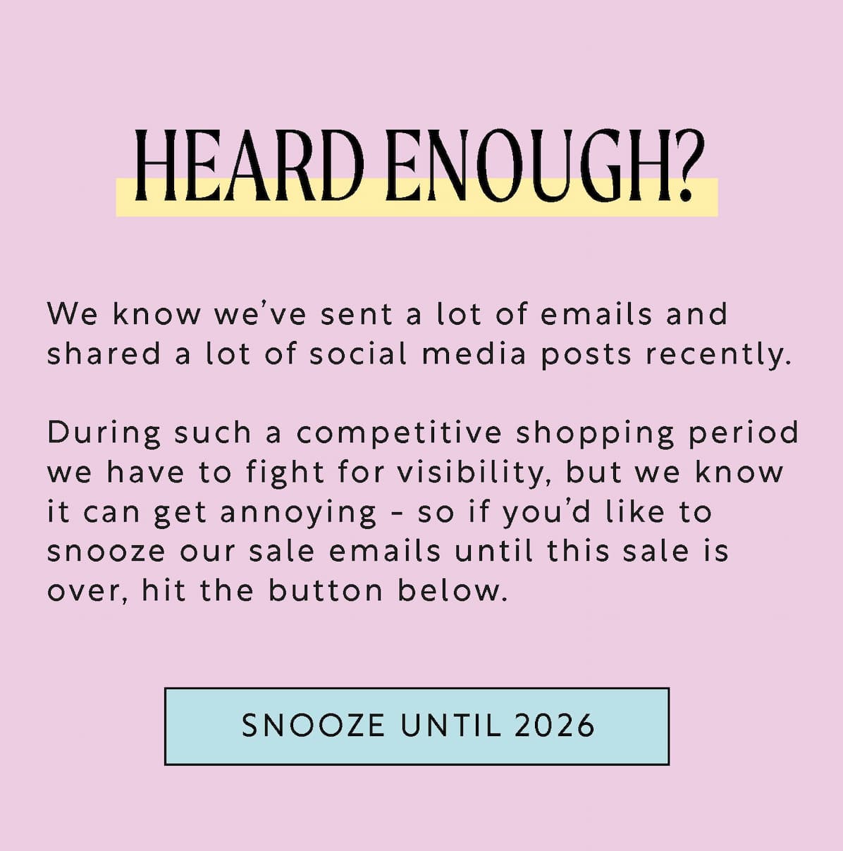 snooze-sale-email