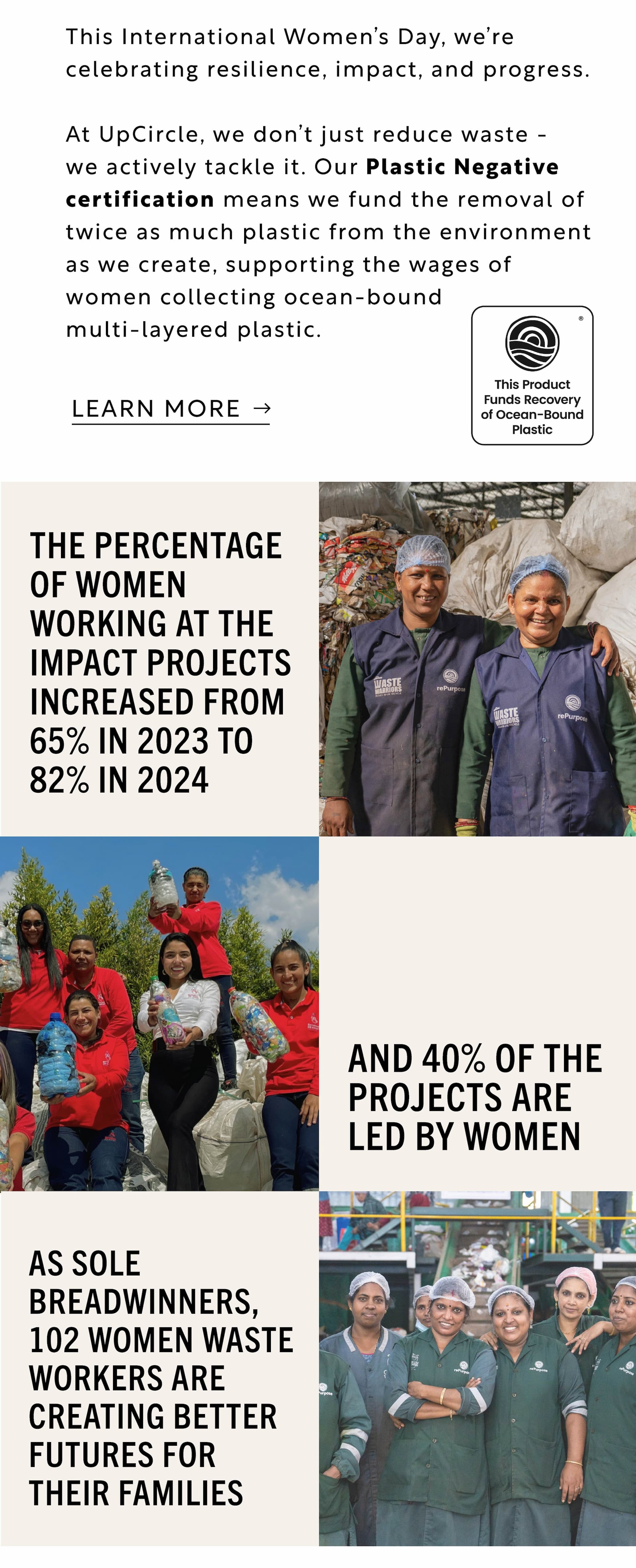 This international Women's Day, we're celebrating resilience, impact and progress. At UpCircle we don't just reduce waste, we actively tackle it. 