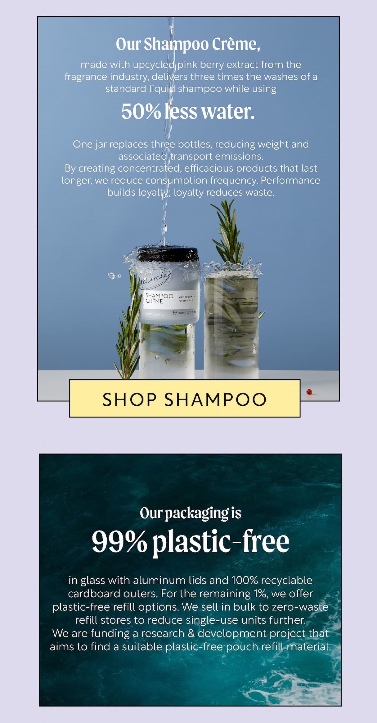 Shop our concentrated shampoo