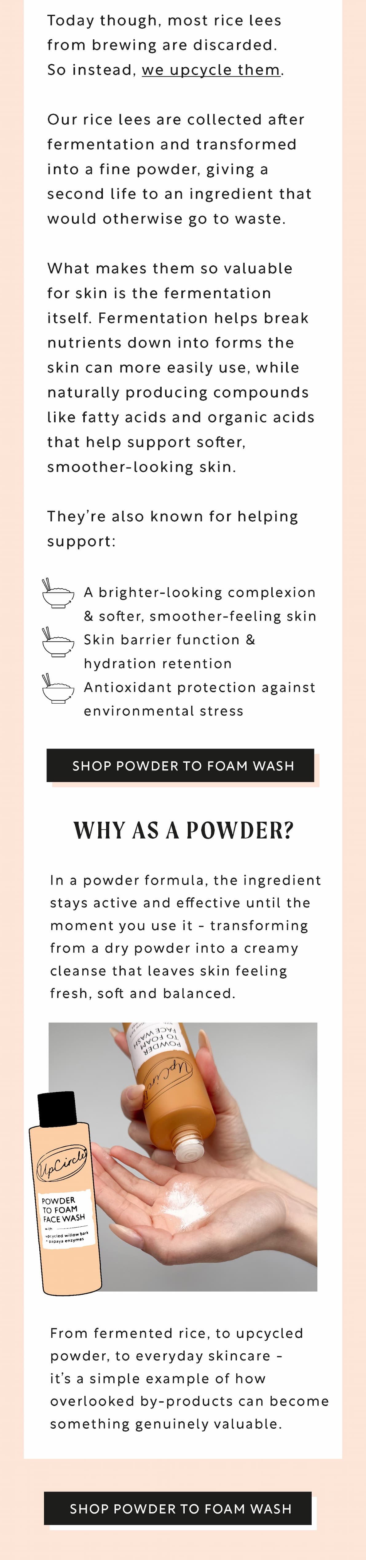 Our Powder To Foam Face Wash is now restocked - shop now!