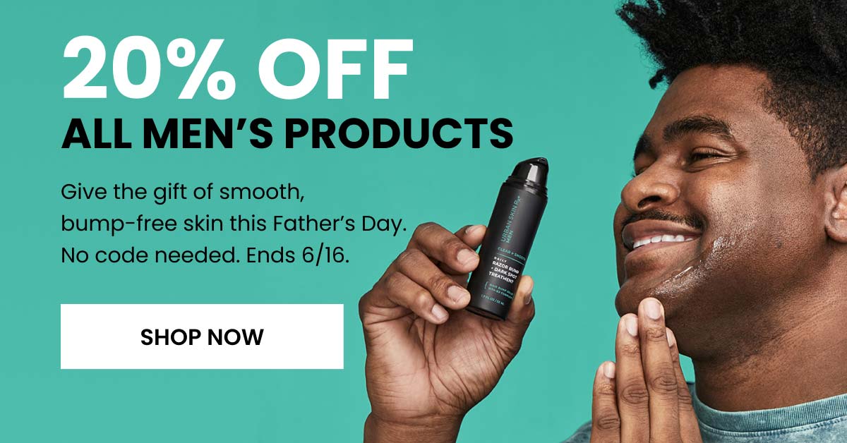 20% OFF ALL MEN'S PRODUCTS