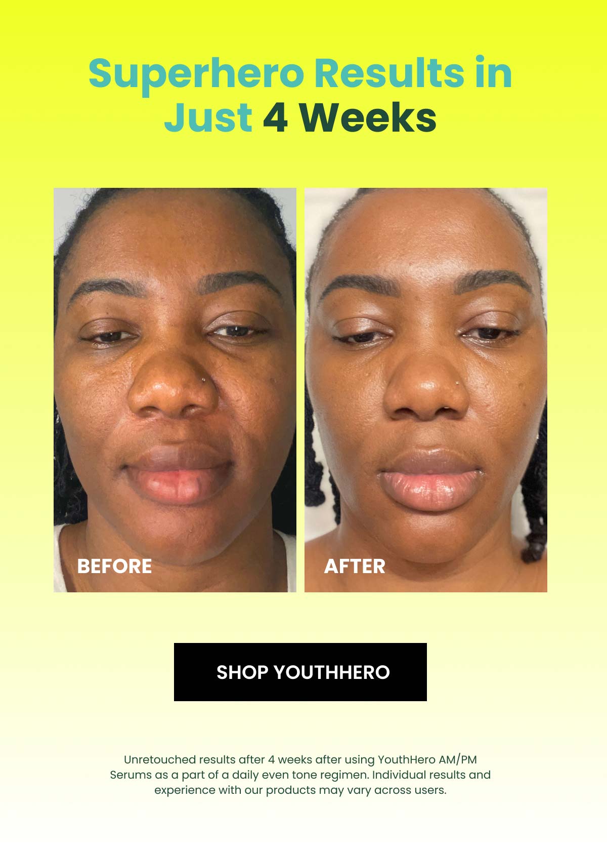 Superhero results in just 4 weeks