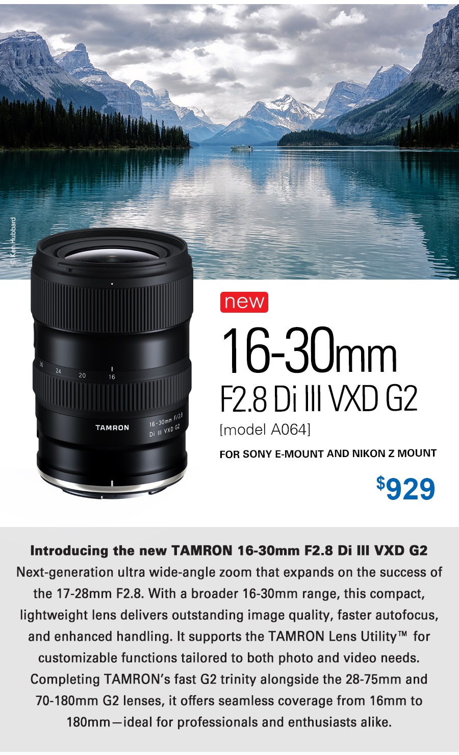 Tamron 16-30mm F/2.8 Di III VXD G2