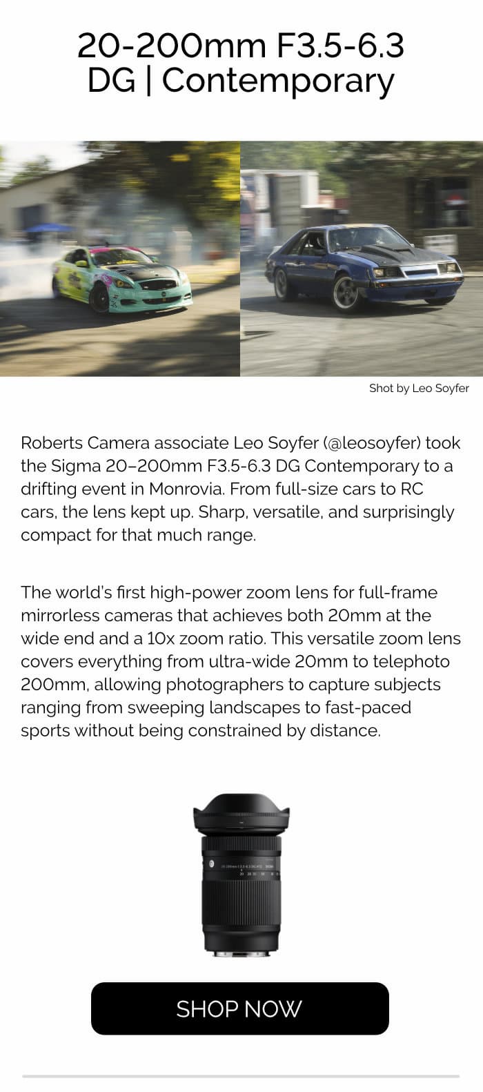 Sigma 20-200mm F3.5-6.3 DG | C