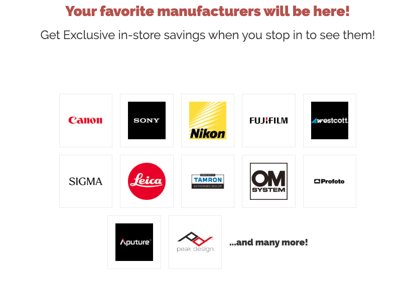 Get Exclusive in-store savings when you stop in to see Your favorite manufacturers!
