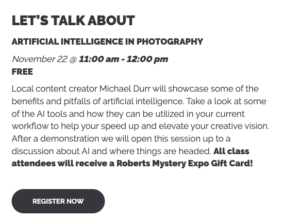LET’S TALK ABOUT  ARTIFICIAL INTELLIGENCE IN PHOTOGRAPHY
