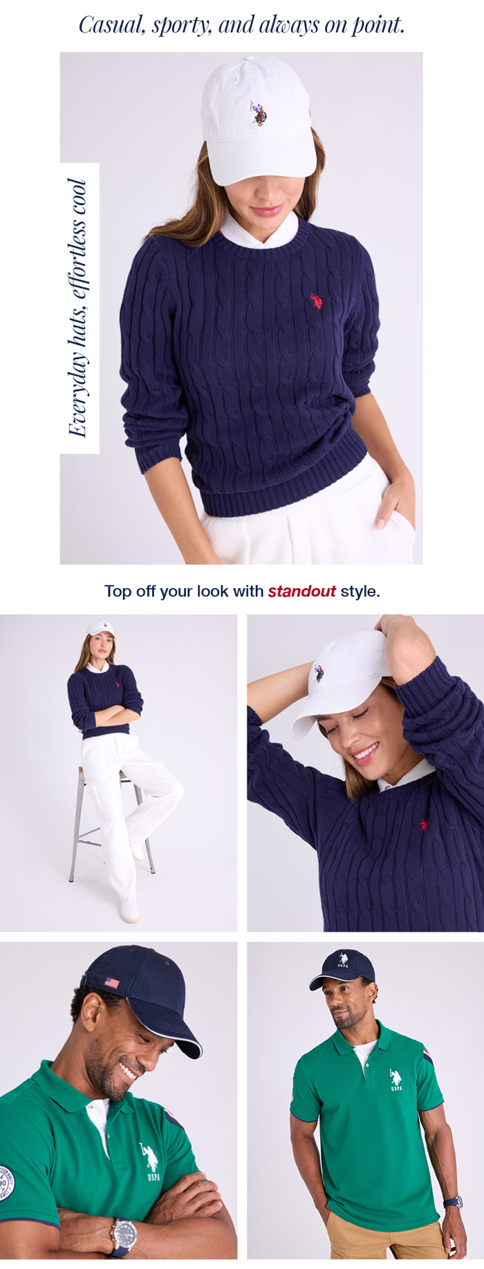 Casual, sporty, and always on point. Everyday hats, effortless cool. Top off your look with standout style.