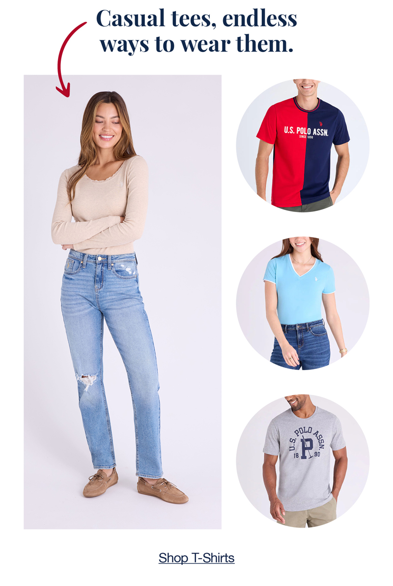 Casual tees, endless ways to wear them. Shop t-shirts