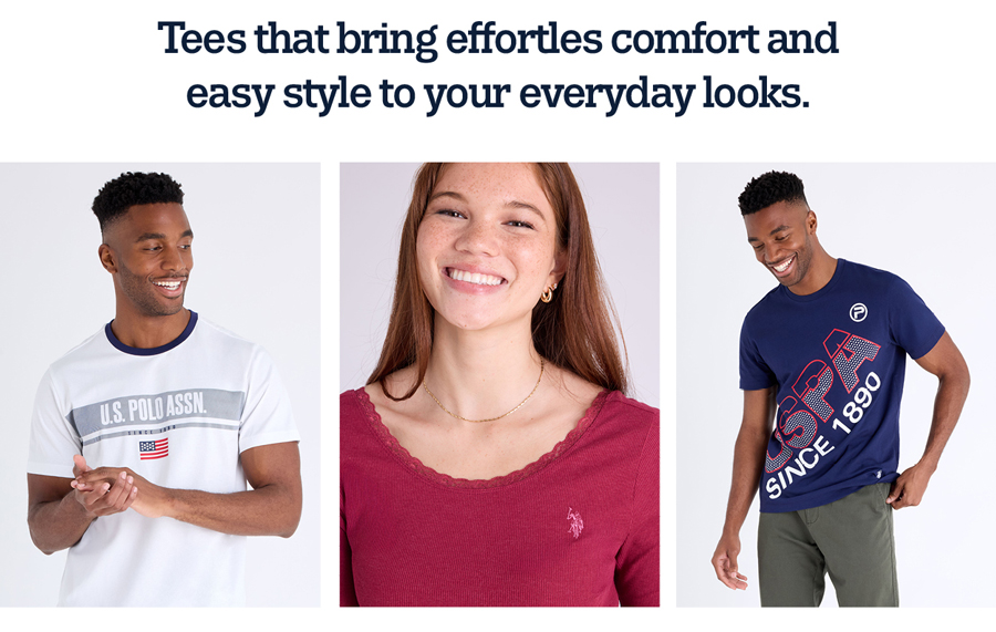 Tees that bring effortles comfort and easy style to your everyday looks.