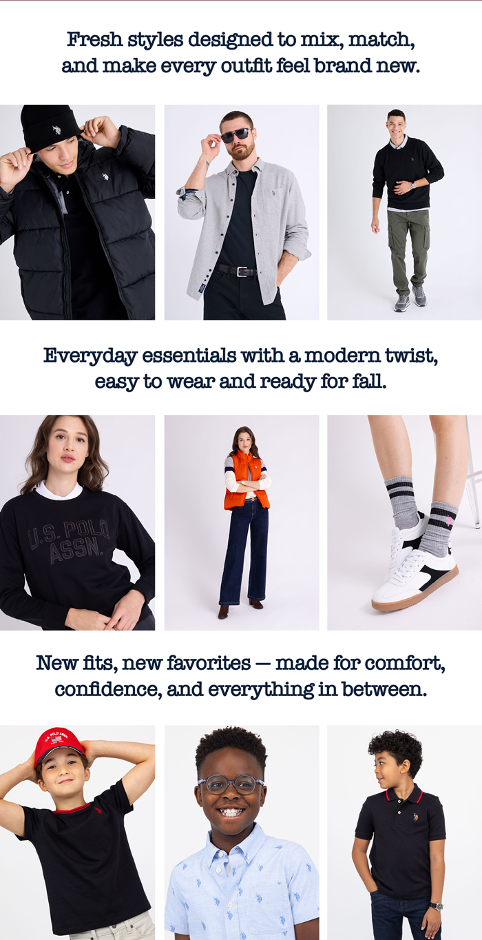 Fresh styles designed to mix, match, and make every outfit feel brand new. Everyday essentials with a modern twist, easy to wear and ready for fall. New fits, new favorites — made for comfort, confidence, and everything in between.