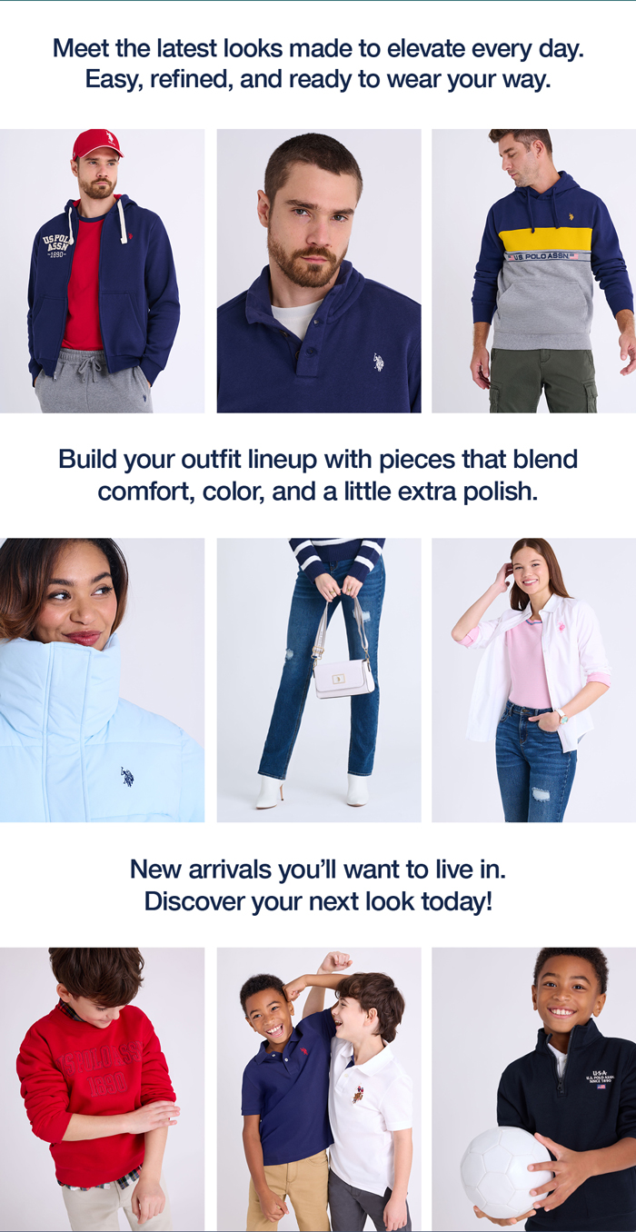 Meet the latest looks made to elevate every day. Easy, refined, and ready to wear your way. Build your outfit lineup with pieces that blend comfort, color, and a little extra polish. New arrivals you’ll want to live in. Discover your next look today!