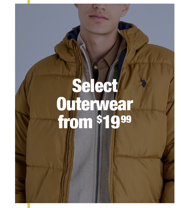 Select outerwear from $19.99