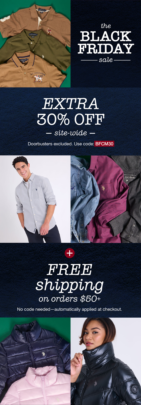 The Black Friday Sale: Extra 30% off site-wide! Doorbusters excluded. Use code: BFCM30 plus free shipping on orders $50+ no code needed-automatically applied at checkout.