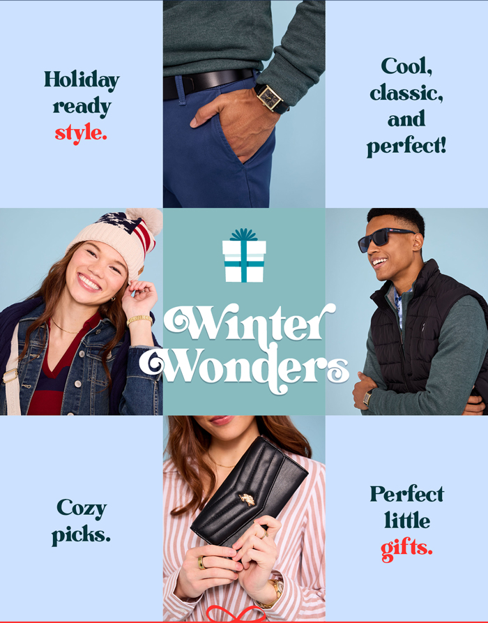 Holiday ready style. Cool, classic and perfect! Cozy picks. Perfect little gifts. Winter wonders holiday gift guide.