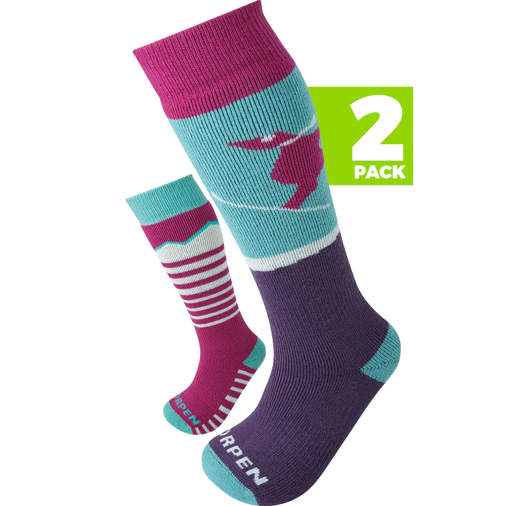 Image of Lorpen Merino Eco Kids 2 Pack Ski Socks