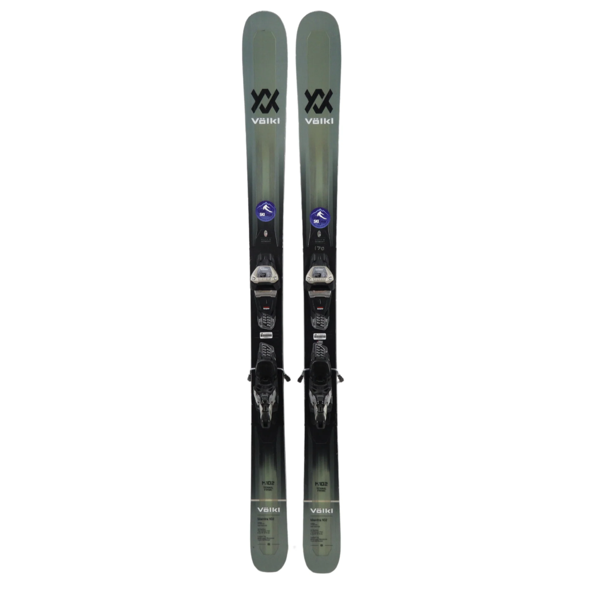 Image of Volkl Mantra 102 2022 + Marker Griffon Demo Bindings- USED