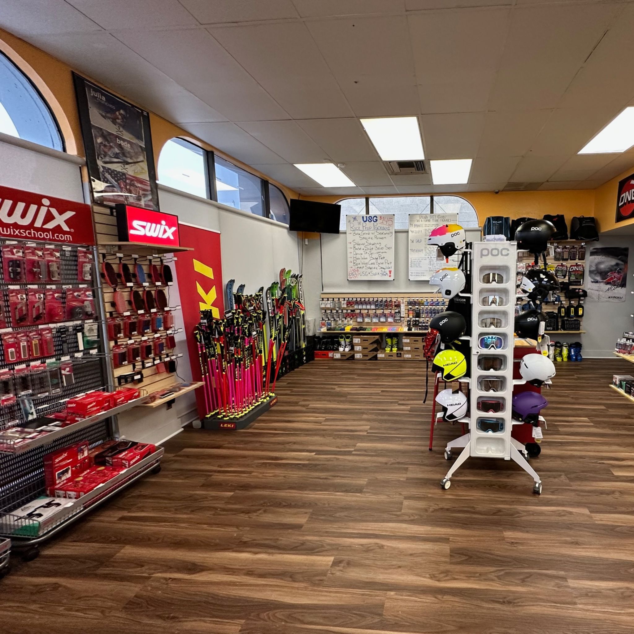 inside the performance center at the utah ski gear midvale location