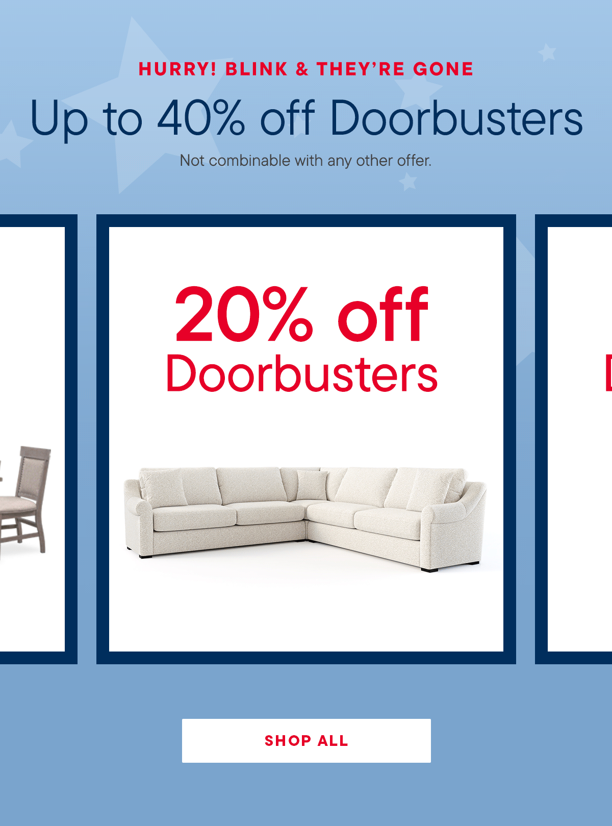 Up to 40% off doorbusters