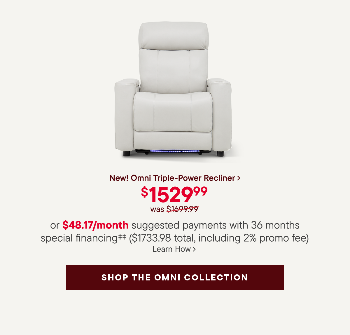 Shop Omni triple-power Recliner