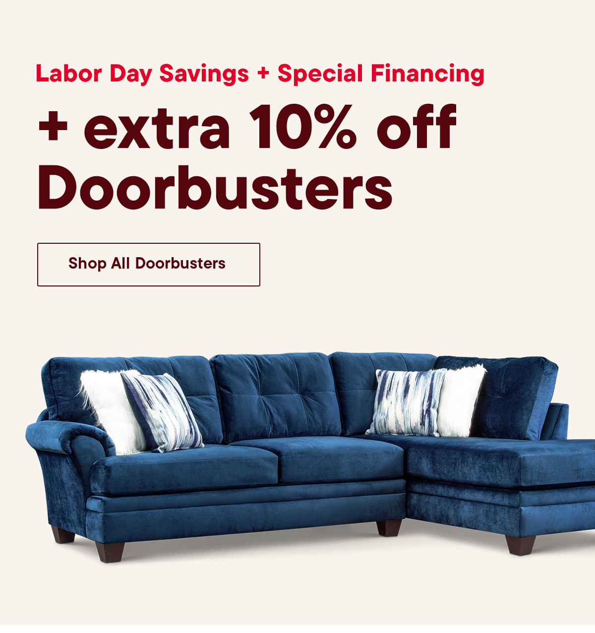 Extra 10% off Doorbusters