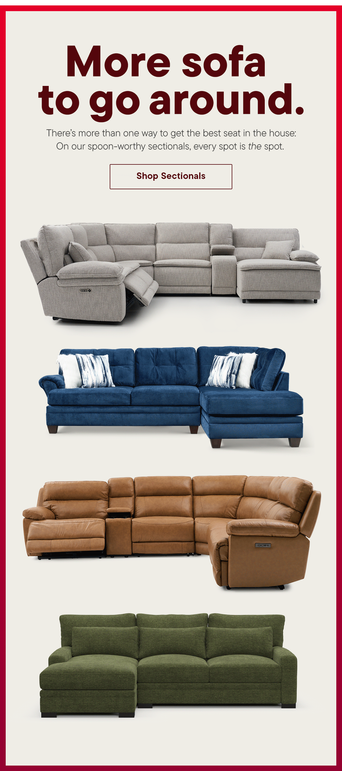 Shop sectionals