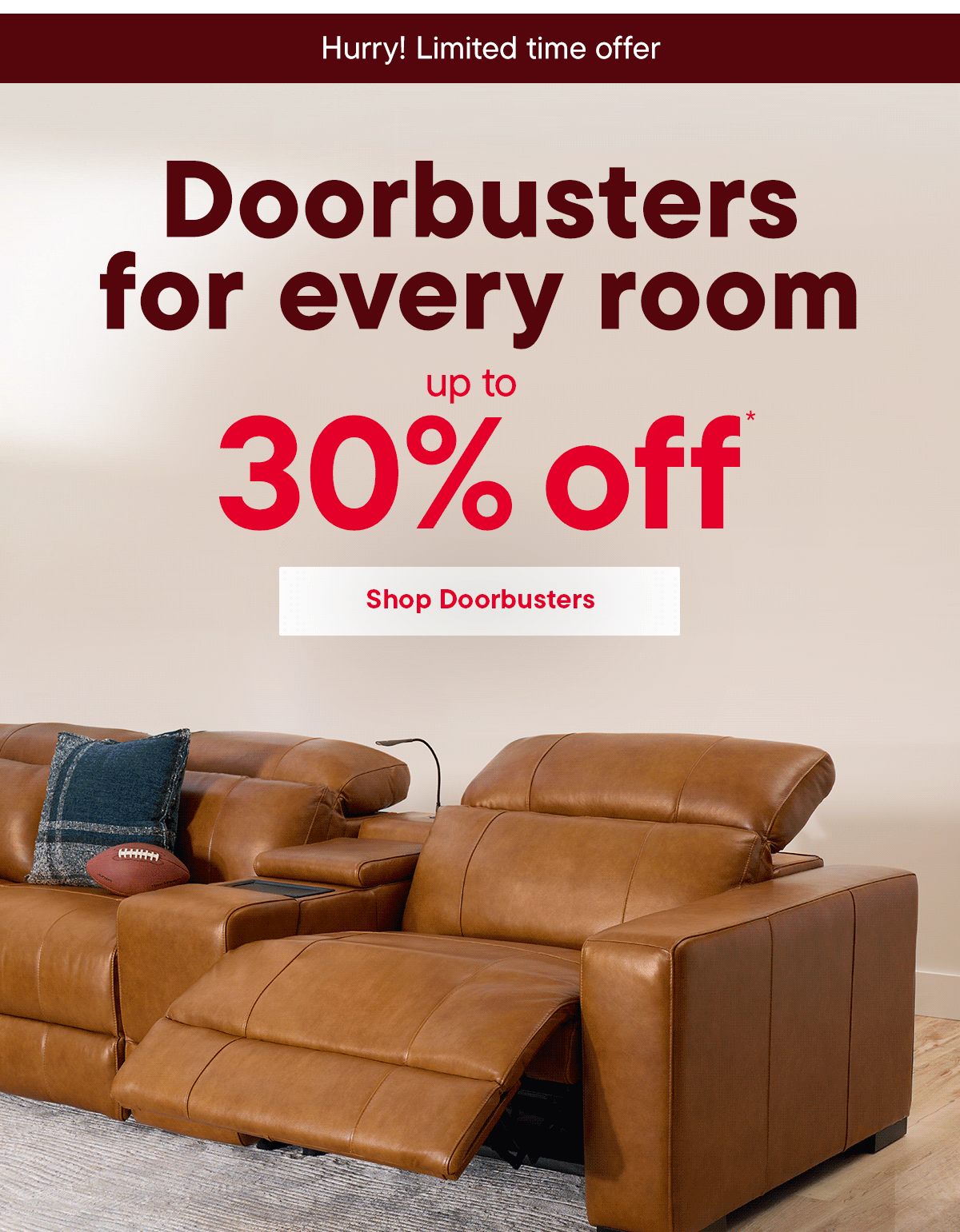 Up to 30% off doorbusters