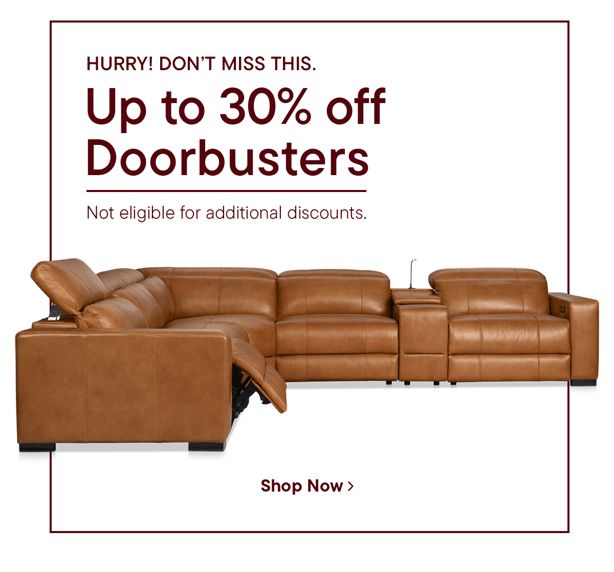 Up to 30% off doorbusters