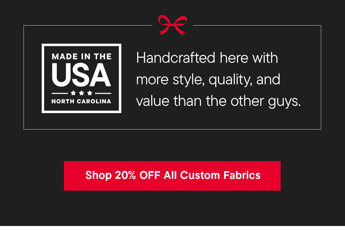 20% off custom fabrics