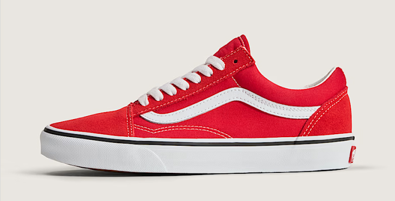 Racing Red True White Old Skool Shoe