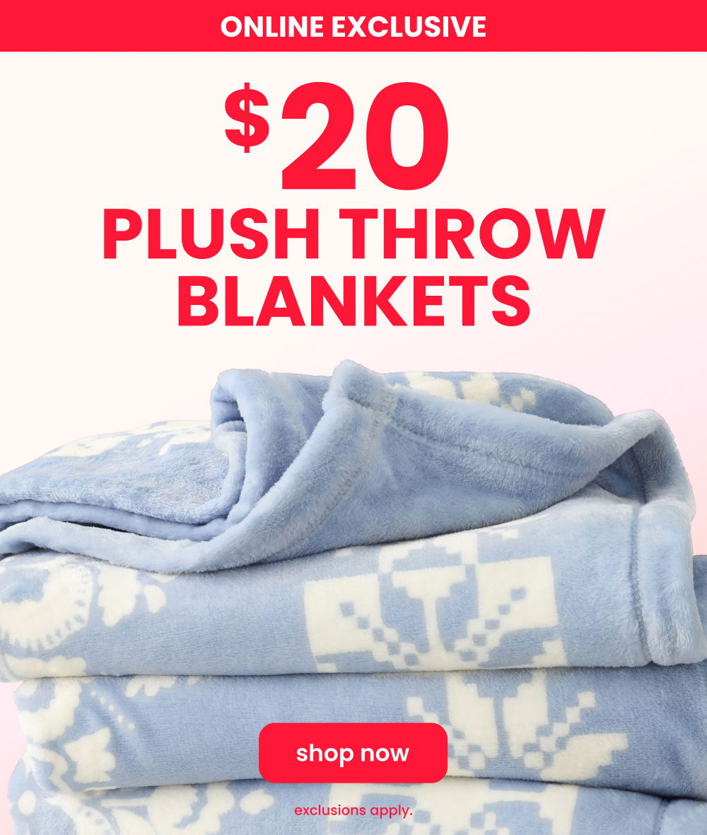 Online Exclusive | $20 Plush Throw Blanket