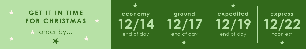 Get in time for Christmas | Economy ground shipping order by end of day on 12/14.
