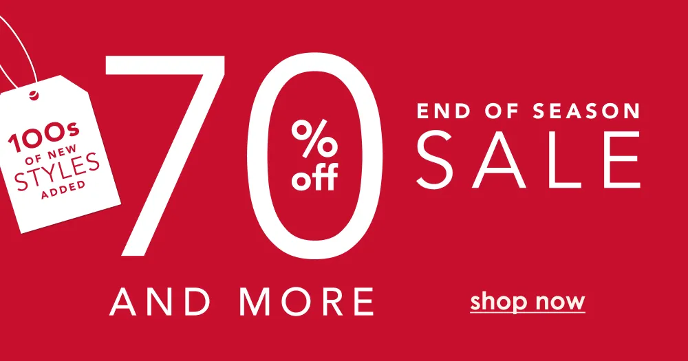 End of Season Sale | Shop 70% off and more