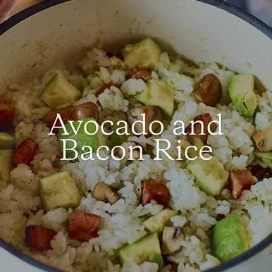 Avocado and Bacon Rice