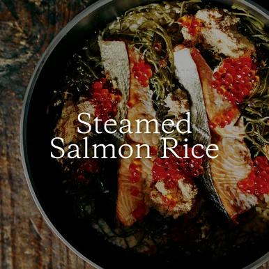 Steamed Salmon Rice