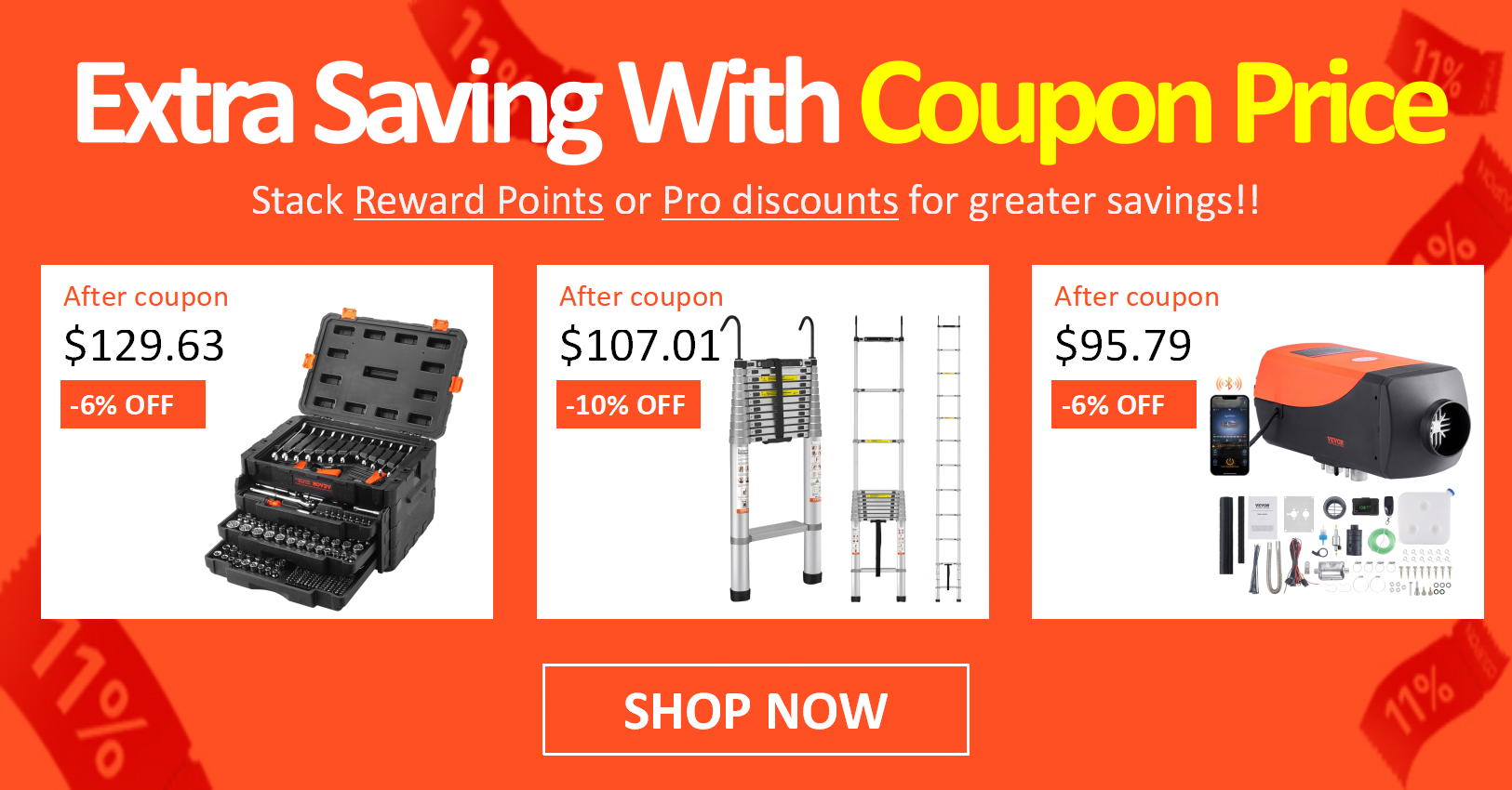 Extra saving with coupon