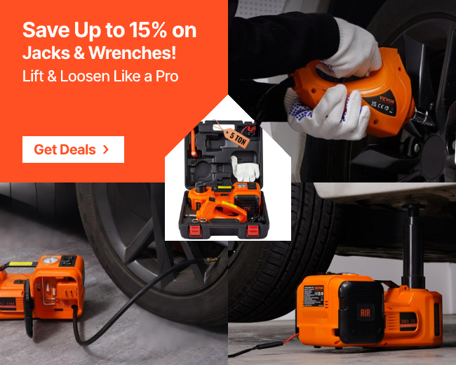 Save Up to 15% on Jacks & Wrenches!