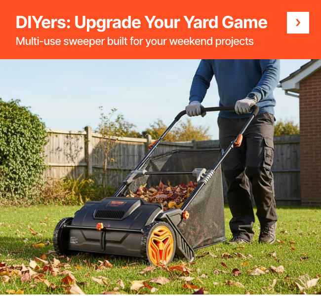 Multi-use sweeper built for your weekend projects