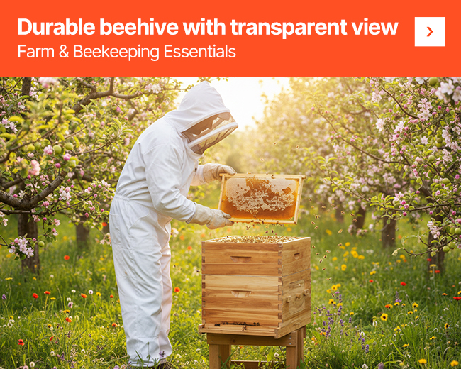 Durable beehive with transparent view.