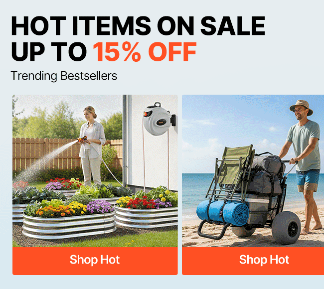 Hot items on sale, up to 15% off.