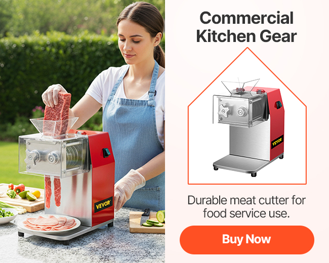 Durable meat cutter for food service use.